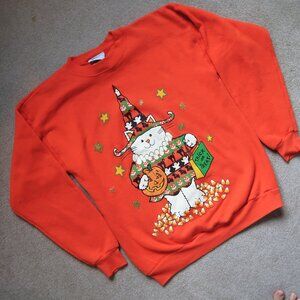 DARLING Vintage 90s Witch Kitty Crew Neck Sweatshirt size L